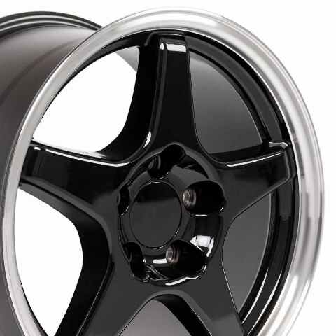 17" Replica Wheel CV01 Fits Corvette - ZR1 Rim 17x9.5 Black Wheel