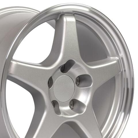 17" Replica Wheel CV01 Fits Corvette - ZR1 Rim 17x9.5 Silver Wheel