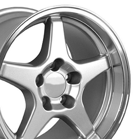 17" Replica Wheel CV01 Fits Corvette - ZR1 Rim 17x11 Silver Wheel