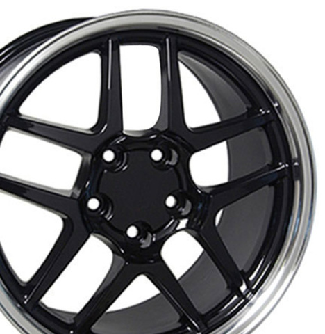 17" Replica Wheel CV04 Fits Corvette - C5 Z06 Rim 17x9.5 Black Wheel