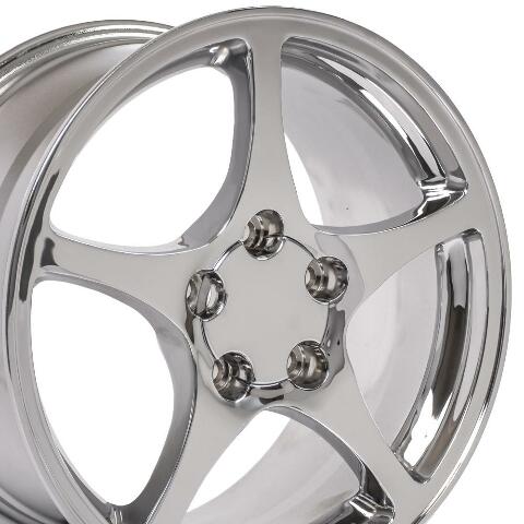 18" Replica Wheel CV05 Fits Corvette - C5 Rim 18x9.5 Chrome Wheel