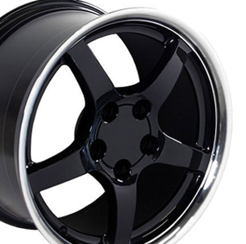 18" Replica Wheel CV05 Fits Corvette - C5 Rim 18x9.5 Deep Dish Black Wheel