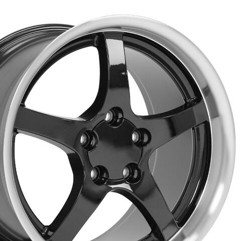 18" Replica Wheel CV05 Fits Corvette - C5 Rim 18x10.5 Deep Dish Black Wheel