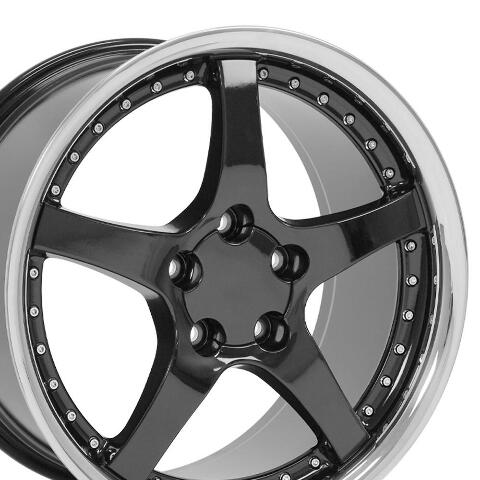 18" Replica Wheel CV05 Fits Corvette - C5 Rim 18x9.5 Black Wheel