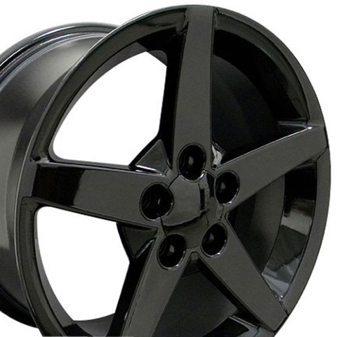 18" Replica Wheel CV06 Fits Corvette - C6 Rim 18x9.5 Black Wheel