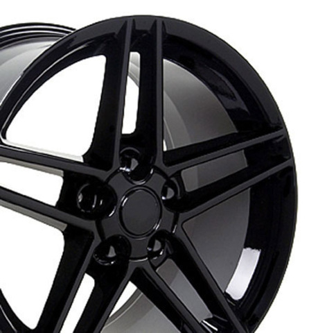 17" Replica Wheel CV07A Fits Corvette - C6 Z06 Rim 17x9.5 Black Wheel