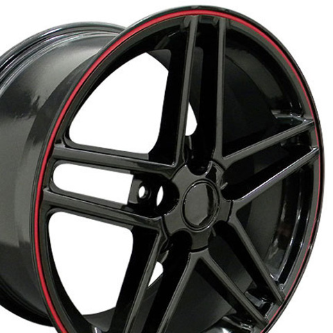 17" Replica Wheel CV07A Fits Corvette - C6 Z06 Rim 17x9.5 Redline Wheel