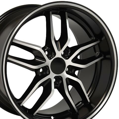 17" Replica Wheel CV18A Fits Corvette - C7 Corvette Rim 17x9.5 DD Satin Mach'd Wheel