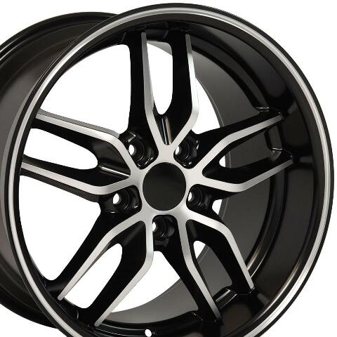 18" Replica Wheel CV18A Fits Corvette - C7 Corvette Rim 18x10.5 DD Satin Mach'd Wheel