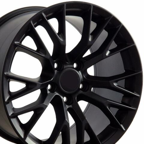 18" Replica Wheel CV22 Fits Corvette - C7 Z06 Rim 18x10.5 Black Wheel