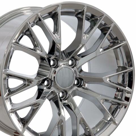 18" Replica Wheel CV22 Fits Corvette - C7 Z06 Rim 18x8.5 Chrome Wheel