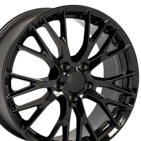 19" Replica Wheel CV22 Fits Corvette - C7 Z06 Rim Black Wheel