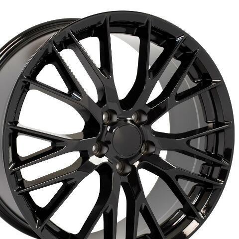 20" Replica Wheel CV22 Fits Corvette - C7 Z06 Rim 20x10 Black Wheel