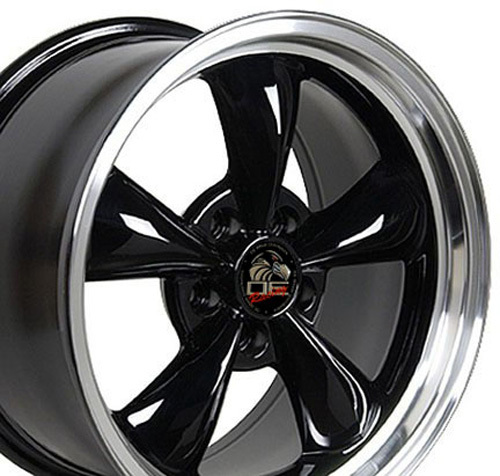 17" Replica Wheel FR01 Fits Ford Mustang Bullitt Rim 17x8 Black Wheel