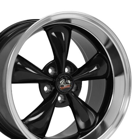 18" Replica Wheel FR01 Fits Ford Mustang Bullitt Rim 18x10 Black Wheel