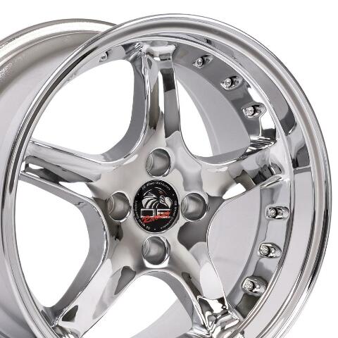 17" Replica Wheel FR04 Fits Ford Mustang Cobra Rim 17x8 DR Chrome Wheel