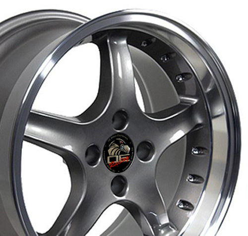 17" Replica Wheel FR04 Fits Ford Mustang Cobra Rim 17x9 DR Gunmetal Wheel