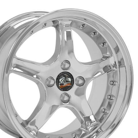 17" Replica Wheel FR04 Fits Ford Mustang Cobra Rim 17x9 DR Chrome Wheel