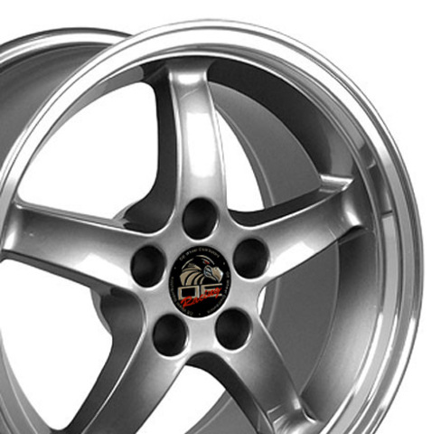 17" Replica Wheel FR04 Fits Ford Mustang Cobra Rim 17x9 Gunmetal Wheel