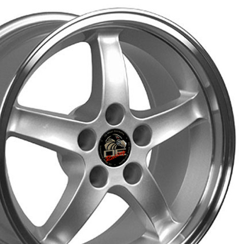 17" Replica Wheel FR04 Fits Ford Mustang Cobra Rim 17x9 Silver Wheel