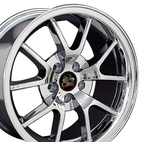 18" Replica Wheel FR05 Fits Ford Mustang FR500 Rim 18x9 Chrome Wheel