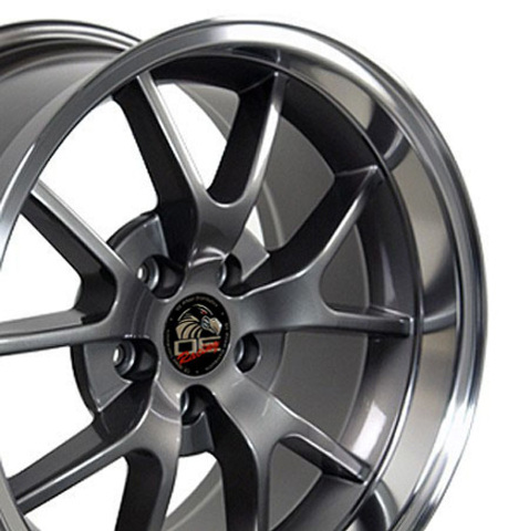 18" Replica Wheel FR05 Fits Ford Mustang FR500 Rim 18x10 Gunmetal Wheel