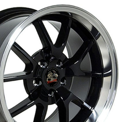 18" Replica Wheel FR05 Fits Ford Mustang FR500 Rim 18x10 Black Wheel