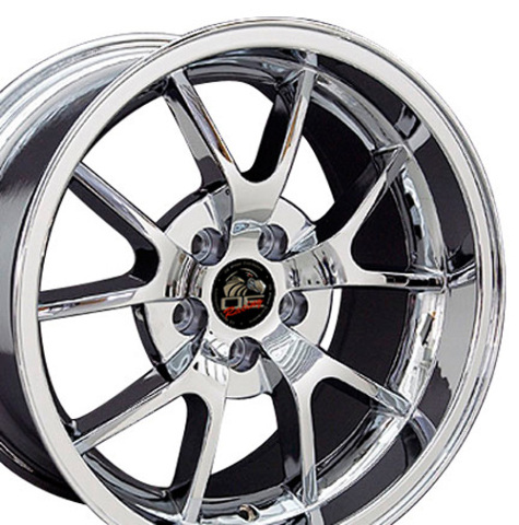 18" Replica Wheel FR05 Fits Ford Mustang FR500 Rim 18x10 Chrome Wheel