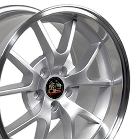 18" Replica Wheel FR05 Fits Ford Mustang FR500 Rim 18x10 Silver Wheel