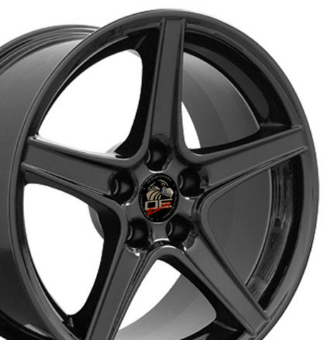 18" Replica Wheel FR06B Fits Ford Mustang Saleen Rim 18x10 Black Wheel