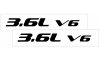 2010-2015 Camaro Hood Rise Decal Set  3.6L V6