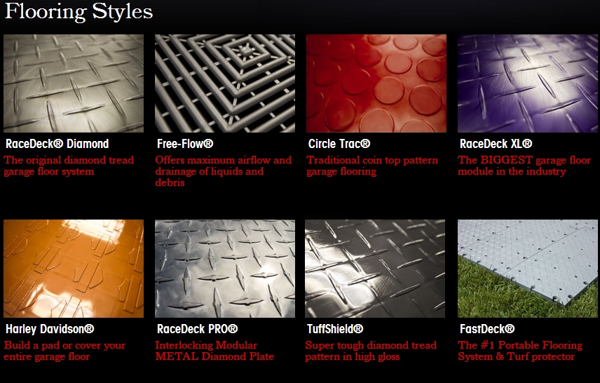 Diamond Tread Garage Tiles