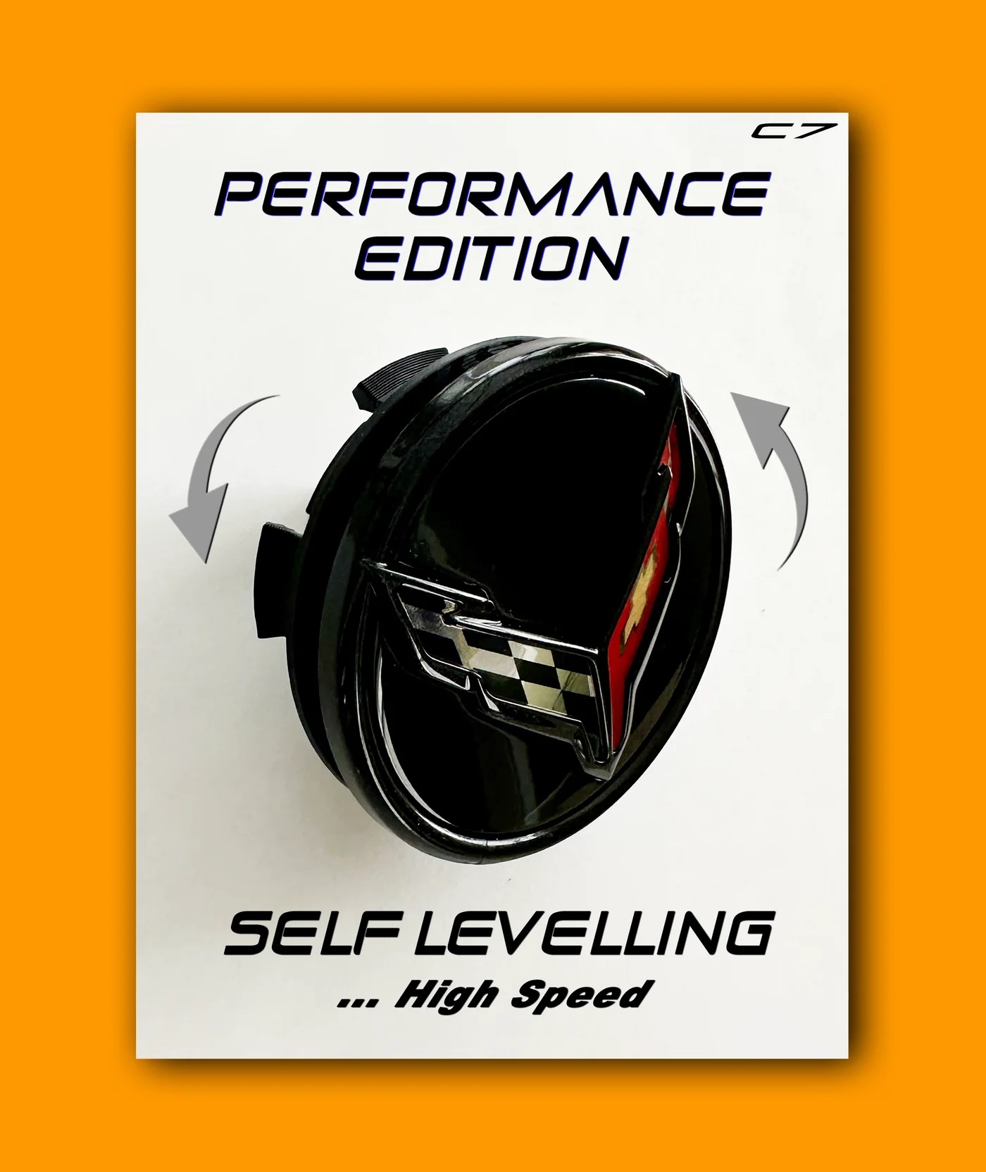 2014 - 2019 C7 Corvette Floating Center Caps (Set of 4) - Performance Edition