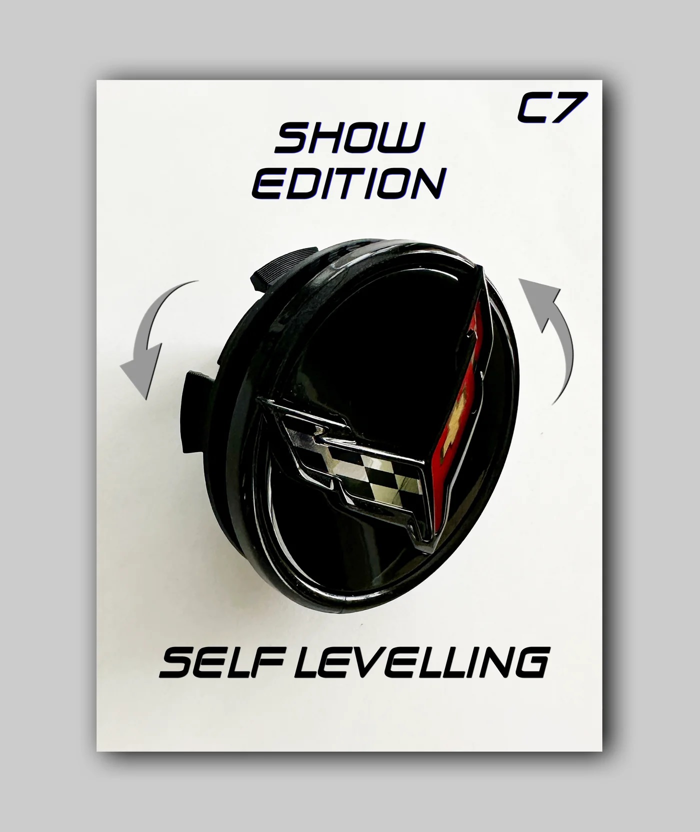 2014 - 2019 C7 Corvette Floating Center Caps (Set of 4) - Show Edition