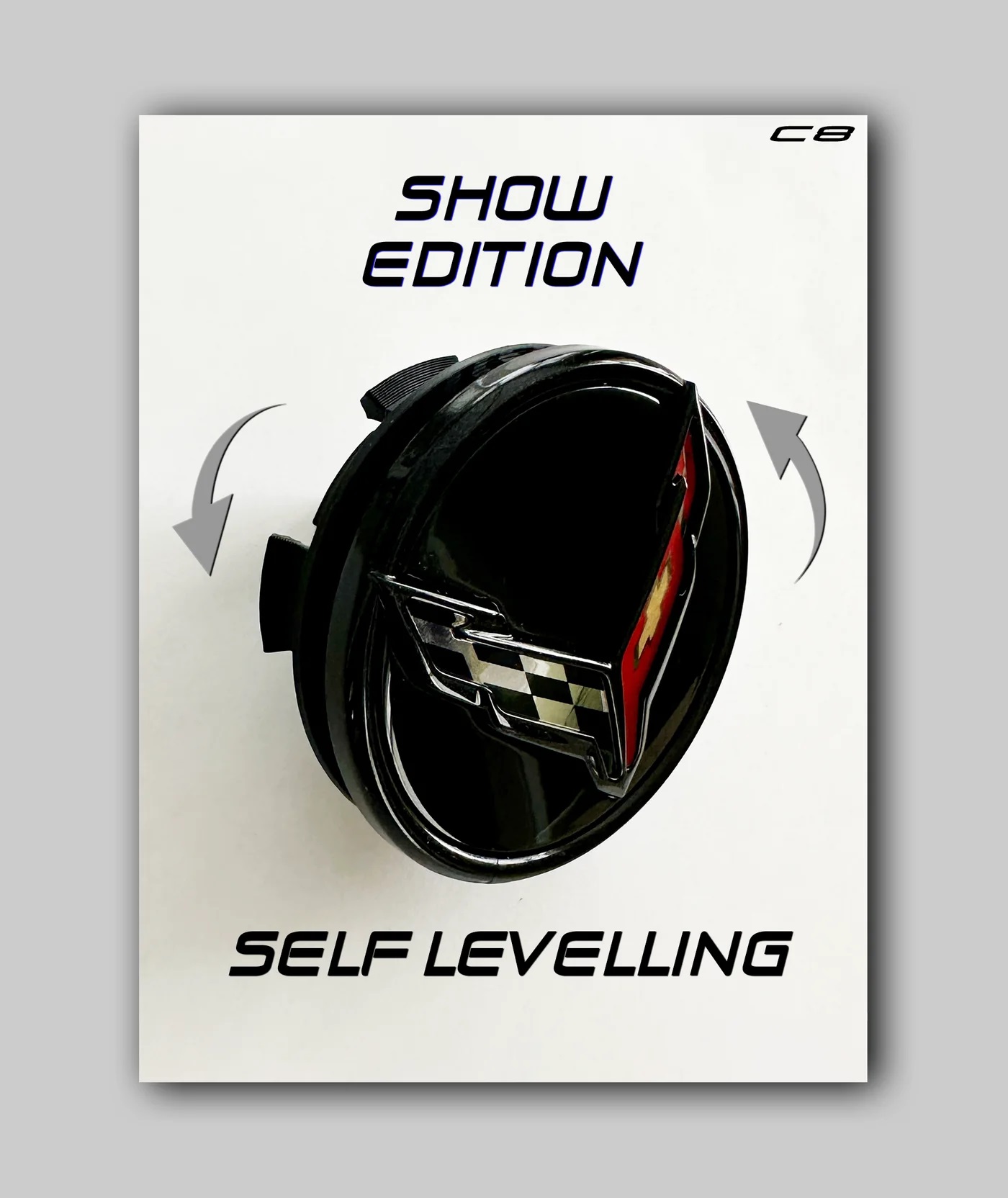 2020+ C8 Corvette Floating Center Caps (Set of 4) - Show Edition