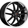 C6 Corvette SR1 Apex Performance Wheels - Black w/Polished Lip