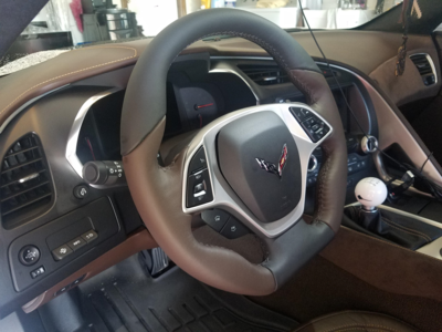 C7 Corvette Custom Leather D sport Style Steering Wheel