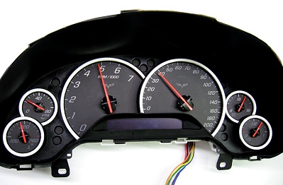 C6 Corvette Painted Dash Gauge Bezels Rings