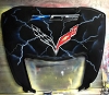 C7 Corvette Z06 Airbrushed Hood Liner - Lightning Scene