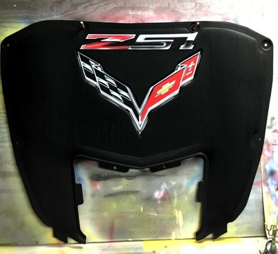 Z51 Corvette Custom Airbrushed Hood Liner