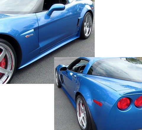 C6 Corvette Side Skirts; Centennial Z07 Style