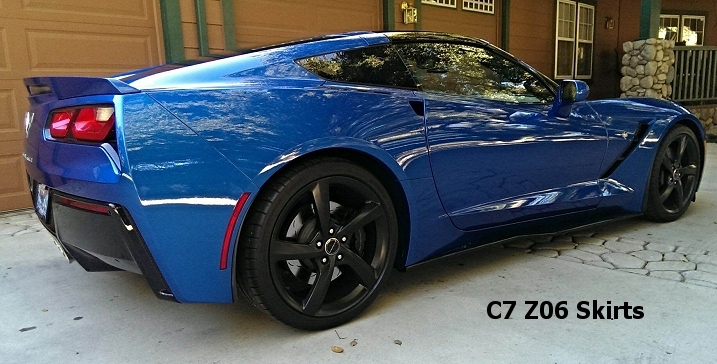 C7 Z06 Style painted carbon flash metallic side skirts